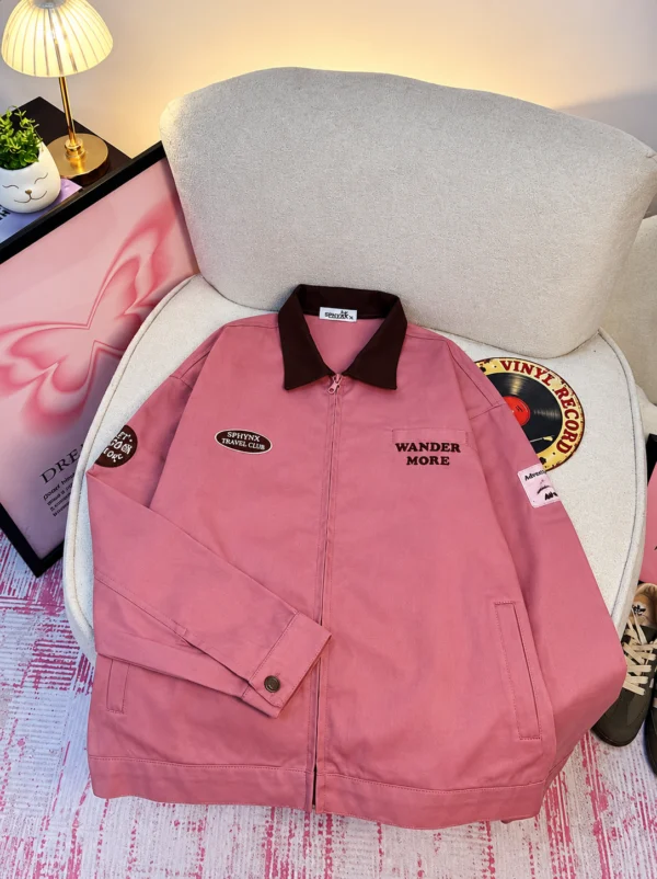 Corduroy Collar Jacket – Pink