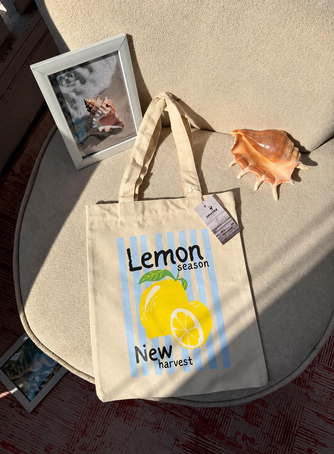 Lemon Season Canvas Tote Bag